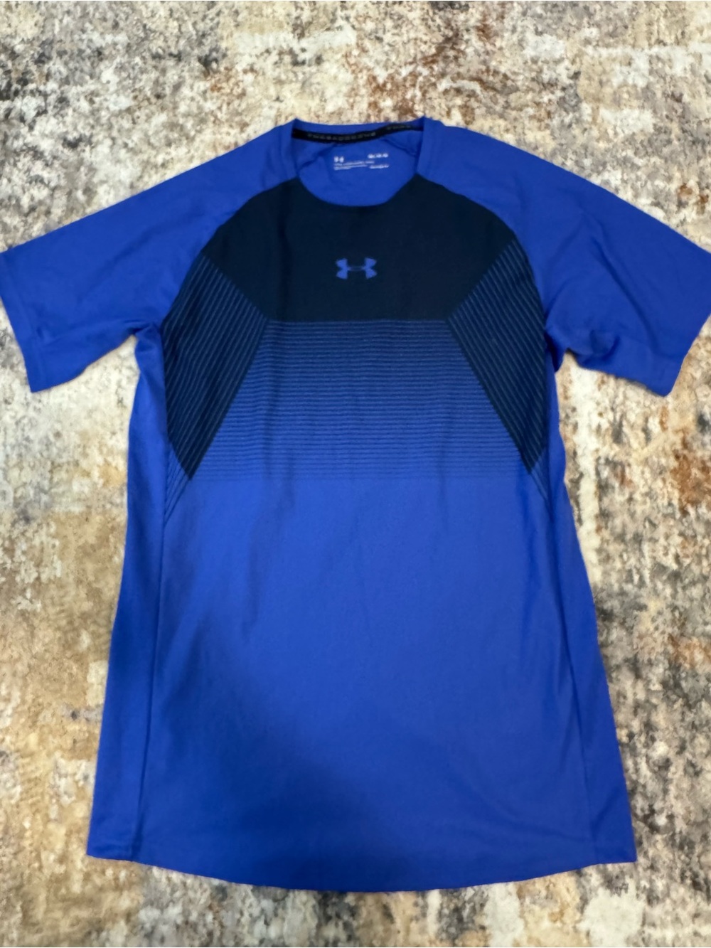 Under Armour Men’s Royal Blue and Black Short-Sleeve Performance Tee